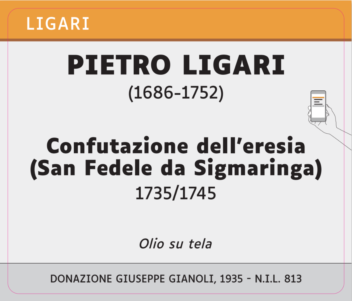 Esempio di didascalia museale riconosciuta da DIDA