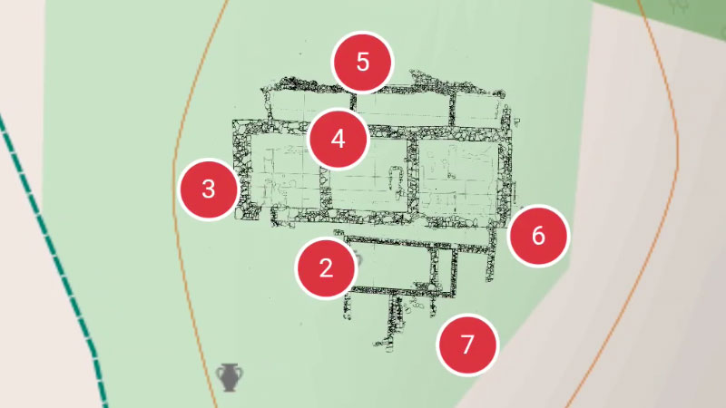 Mappa con overlay dell’area archeologica