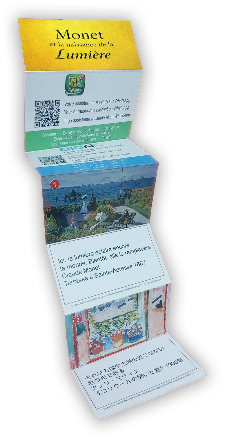 Flyer demo inqWAdro Monet e la nascita della luce